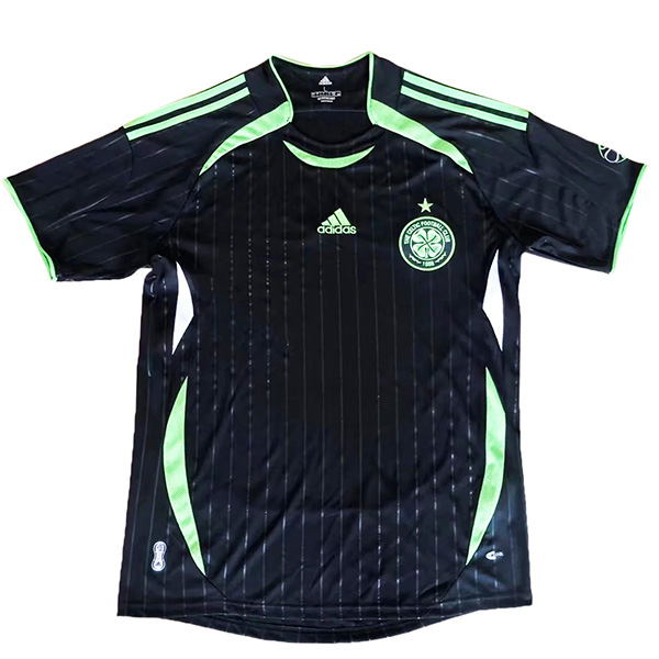 Celtic retro pre-match training jersey soccer uniform men's football top black shirt 2006-2007